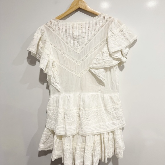 Muche & Muchette White Tiered Ruffle Mini Dress - Picture 2 of 7